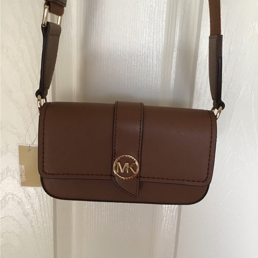 MICHAEL KORS Greenwich Mini Leather East West Sling Crossbody - Picture 4 of 6